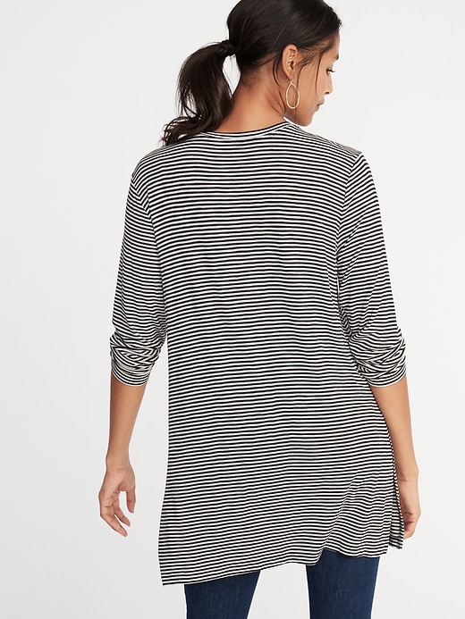 Image number 2 showing, Luxe Long & Lean Striped Tunic for Women