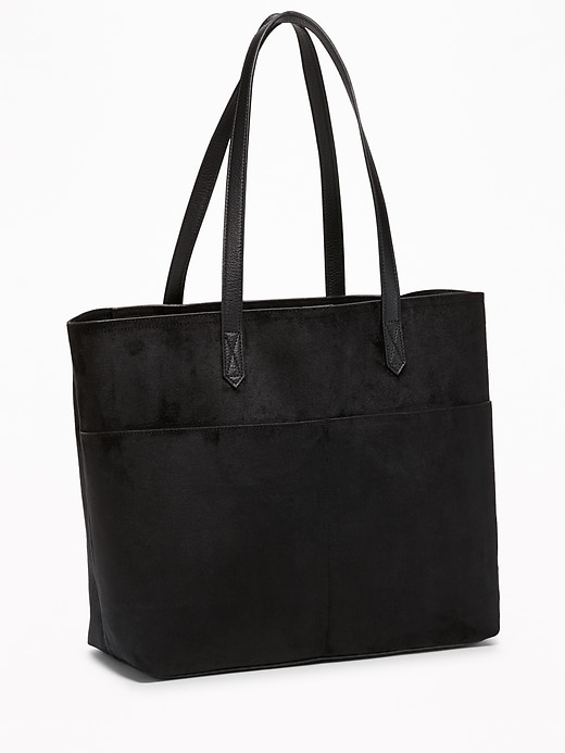 View large product image 1 of 1. Sueded East-West Tote for Women