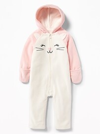View large product image 3 of 3. Micro Performance Fleece Kitty Critter One-Piece for Baby