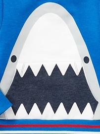 View large product image 4 of 5. Shark-Graphic Crew-Neck Sweatshirt for Toddler Boys