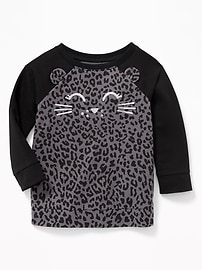View large product image 4 of 4. Plush Critter-Graphic Tunic Sweatshirt for Toddler Girls
