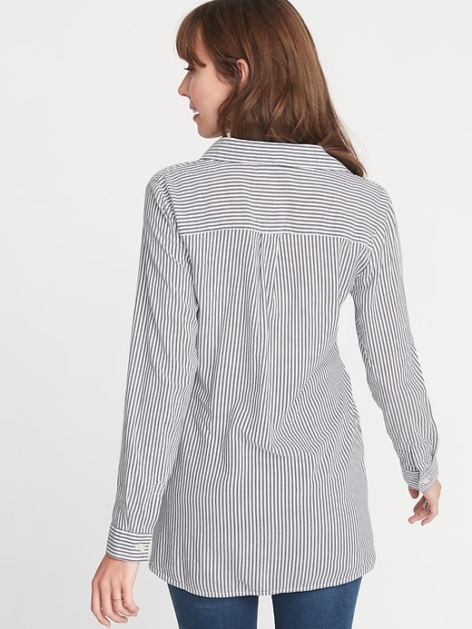 Image number 2 showing, Maternity Striped Tie-Belt Tunic