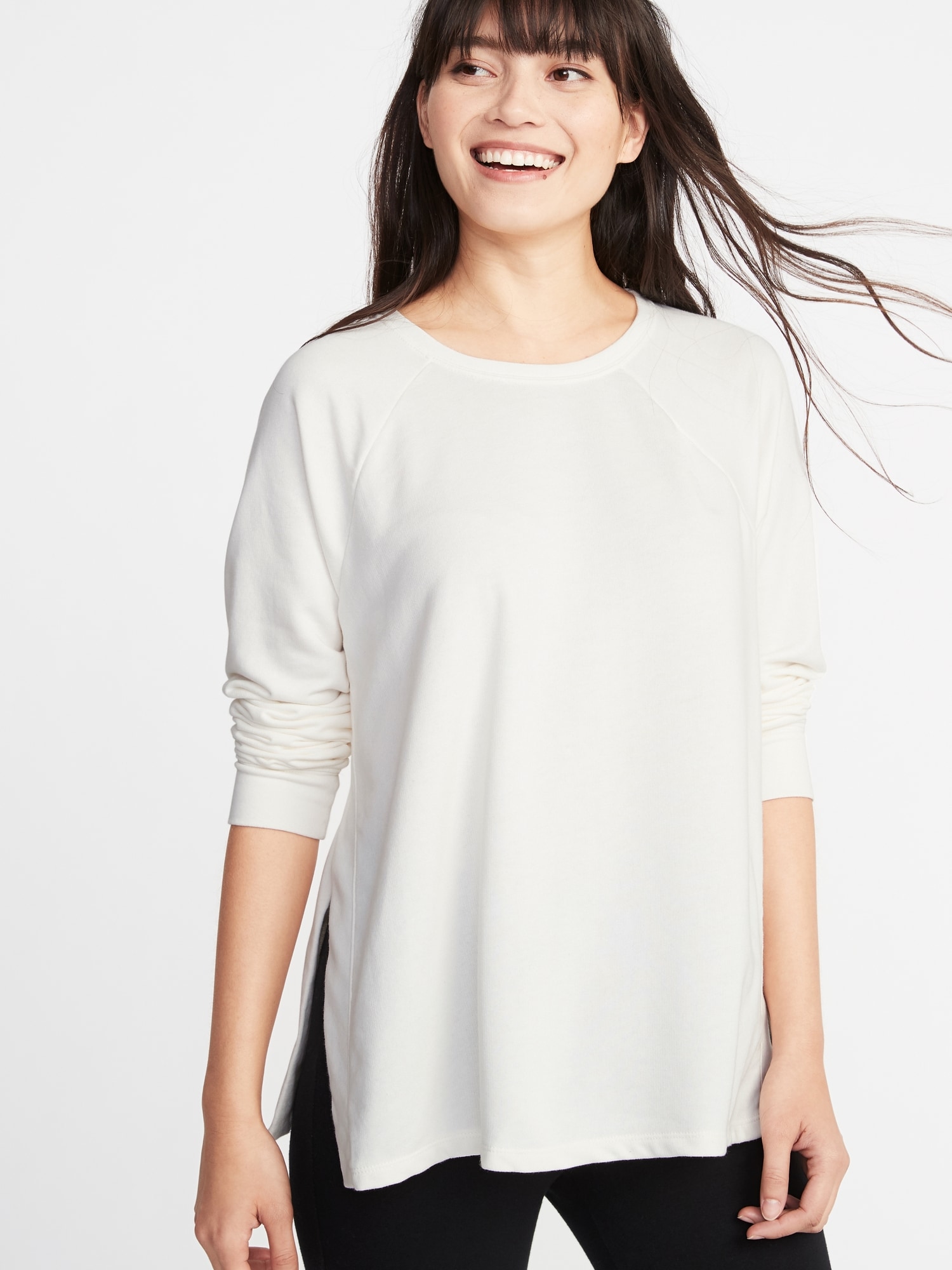 Maternity French Terry SideSlit Nursing Sweatshirt Old Navy