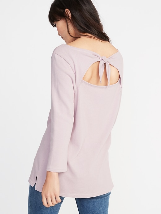 View large product image 1 of 1. Relaxed Tie-Back Top for Women