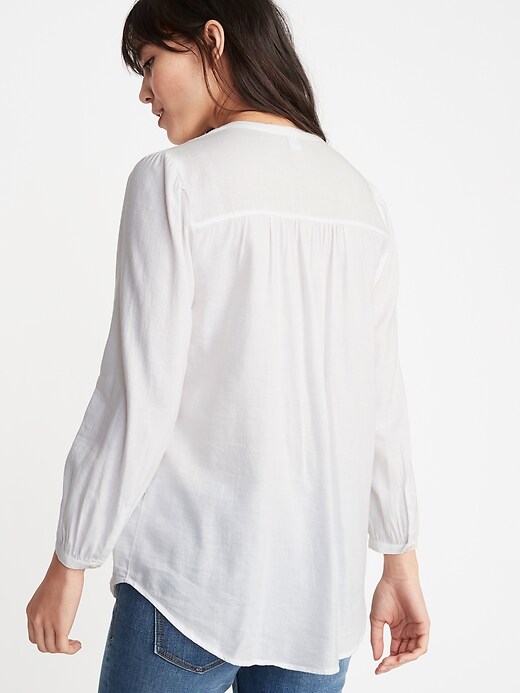 Relaxed Shirred Tunic for Women | Old Navy