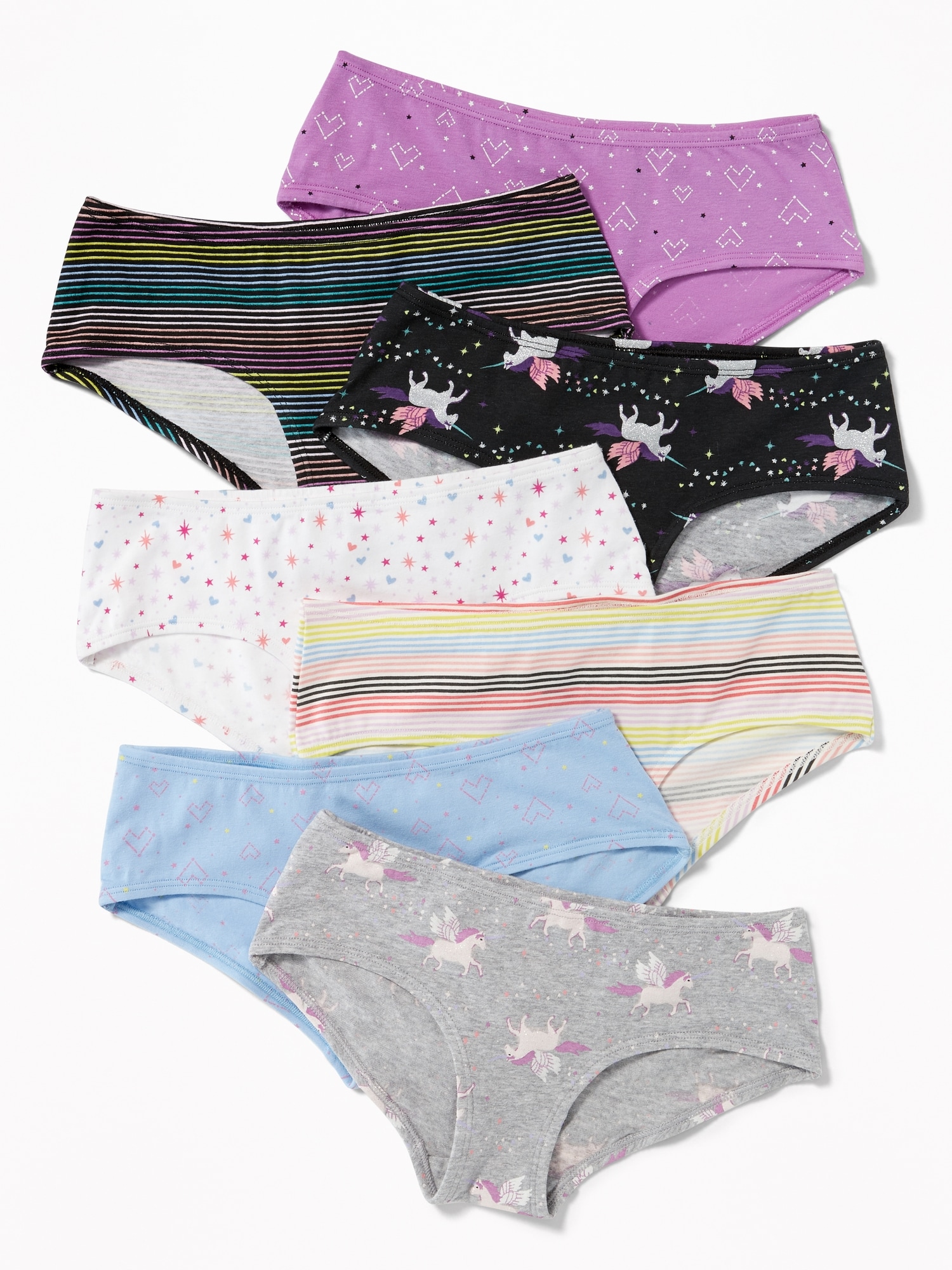 GAP Girls' 7-Pack Hipster Underwear