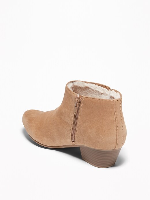 Image number 4 showing, Faux-Suede Sherpa-Lined Booties for Women