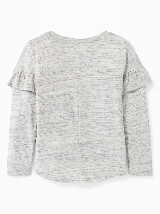 View large product image 2 of 3. Relaxed Ruffle-Trim Top for Girls