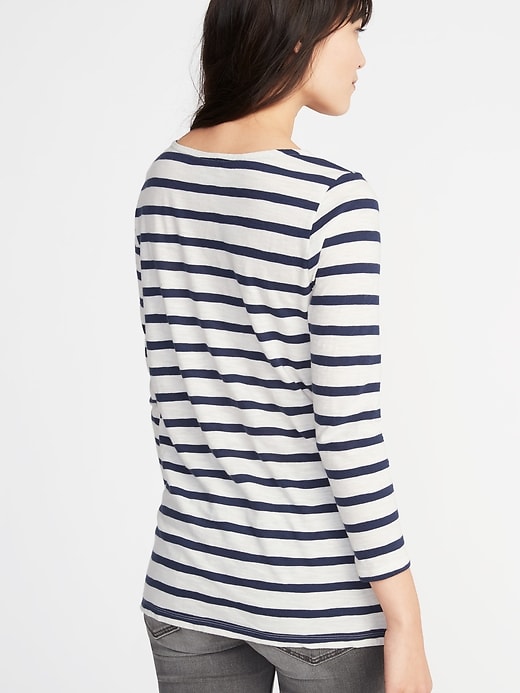 Image number 2 showing, Relaxed Mariner-Stripe Tee for Women