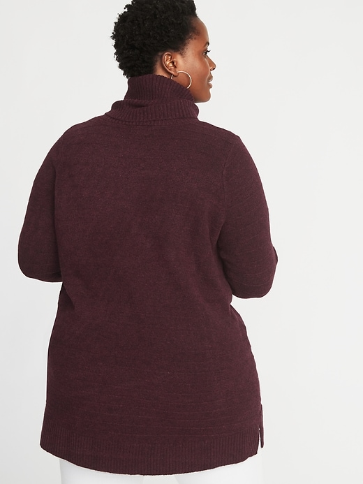 Image number 2 showing, Plus-Size Turtleneck Tunic Sweater