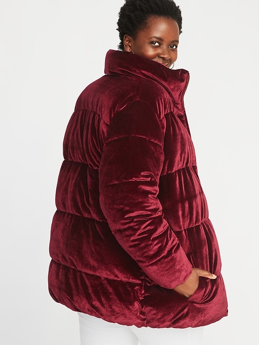 Image number 2 showing, Frost-Free Velvet Plus-Size Puffer Jacket