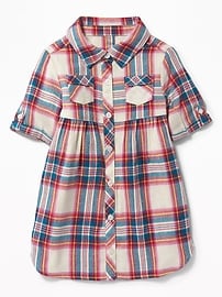 View large product image 3 of 3. Plaid Flannel Shirt Dress for Toddler Girls