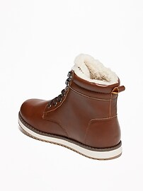 View large product image 3 of 3. Sherpa-Lined Hiking Boots for Boys