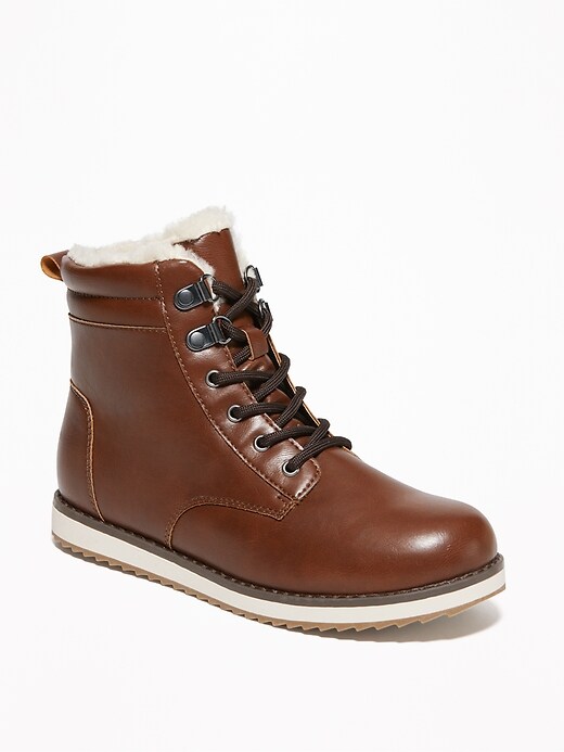 View large product image 1 of 3. Sherpa-Lined Hiking Boots for Boys