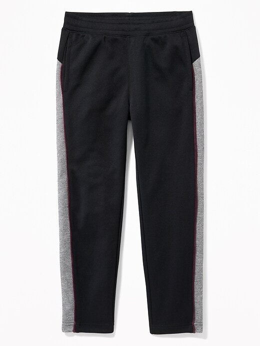 View large product image 1 of 3. Go-Dry Color-Block Velour-Trim Track Pants For Boys
