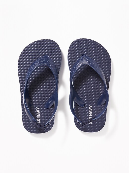 View large product image 1 of 1. Unisex Solid-Color Flip-Flops For Toddler