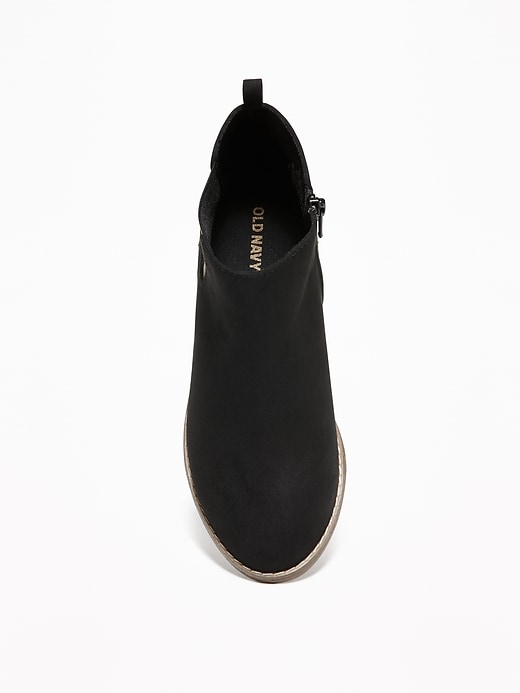 View large product image 2 of 3. Embellished Faux-Suede Chelsea Boots for Girls