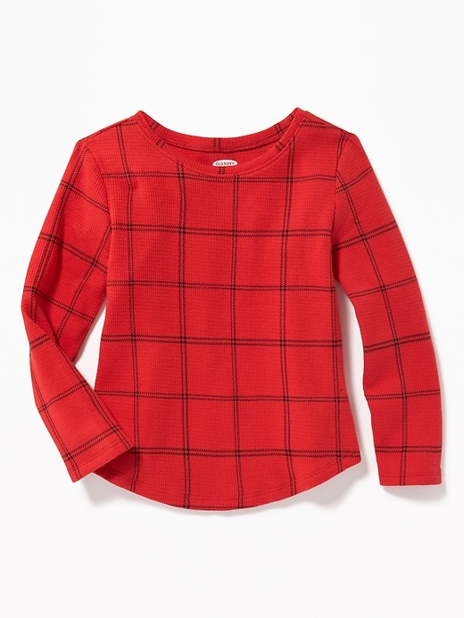 View large product image 1 of 2. Printed Thermal-Knit Tee for Toddler Girls