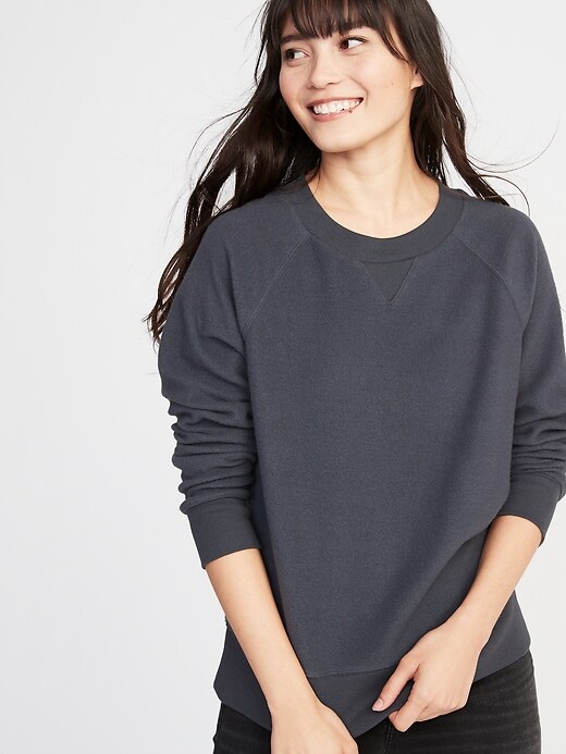 Cozy Reverse-Knit Sweatshirt for Women | Old Navy