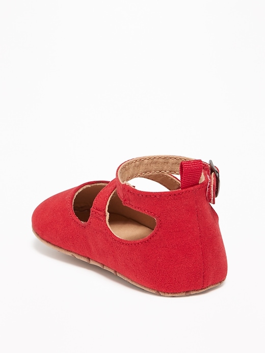 View large product image 2 of 4. Faux-Suede Double-Strap Ballet Flats for Baby