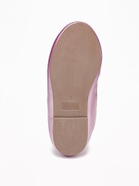 View large product image 3 of 4. Metallic Faux-Leather Ballet Flats For Toddler Girls