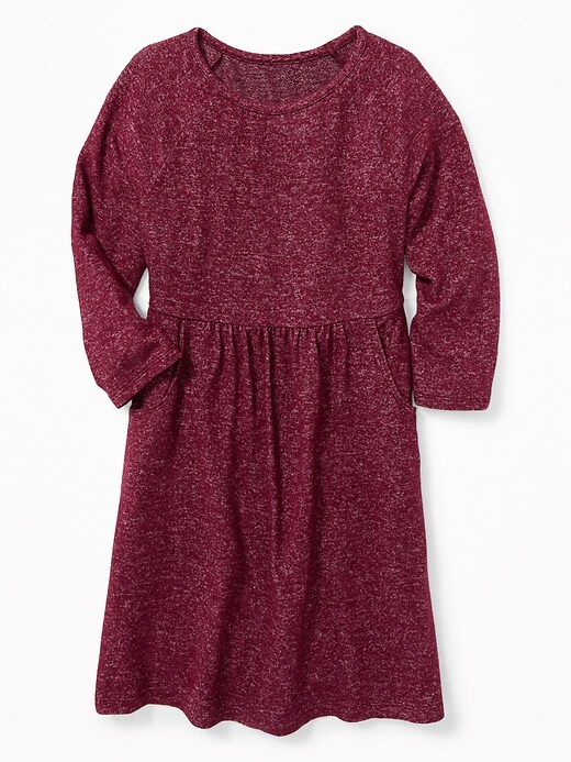 View large product image 1 of 3. Fit & Flare Plush-Knit Dress for Girls