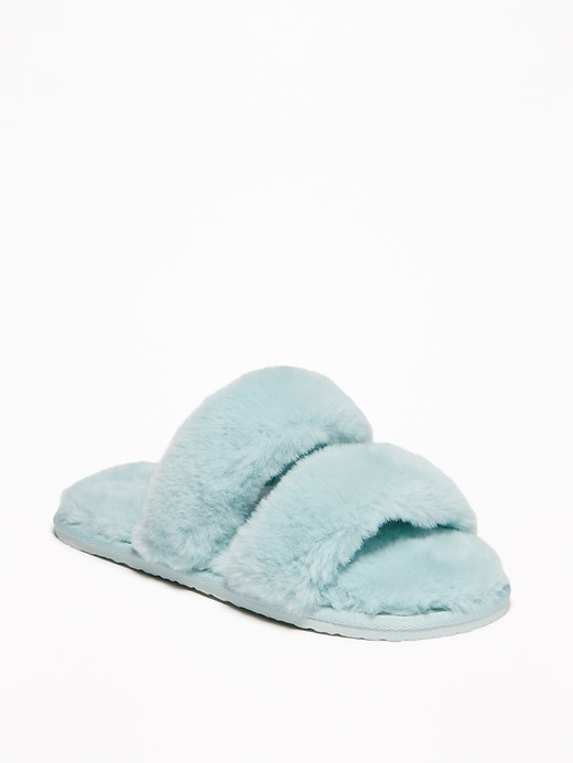 View large product image 1 of 1. Faux-Fur Slide Slippers for Girls
