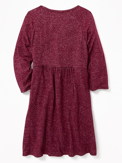 View large product image 2 of 3. Fit & Flare Plush-Knit Dress for Girls