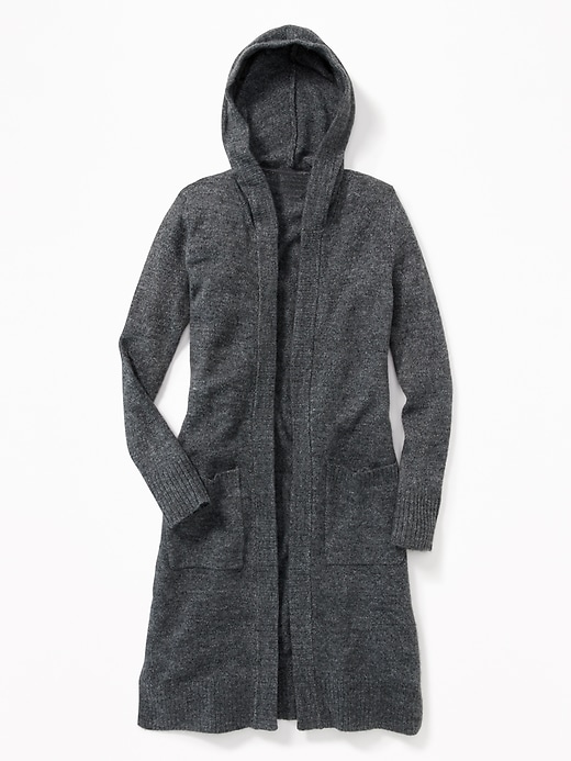 View large product image 1 of 3. Relaxed Super-Long Open-Front Hoodie for Girls