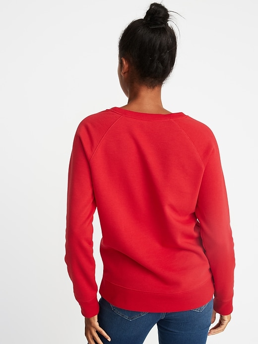 Image number 2 showing, Relaxed Graphic Crew-Neck Sweatshirt for Women