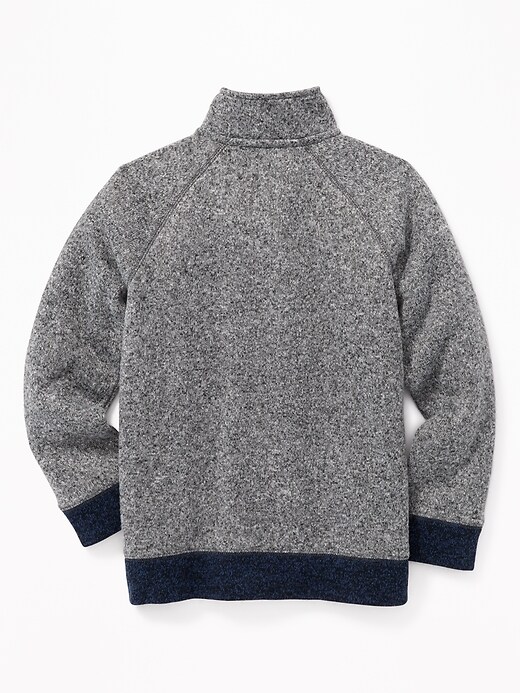 View large product image 2 of 3. Sweater-Knit 1/4-Zip Pullover for Boys