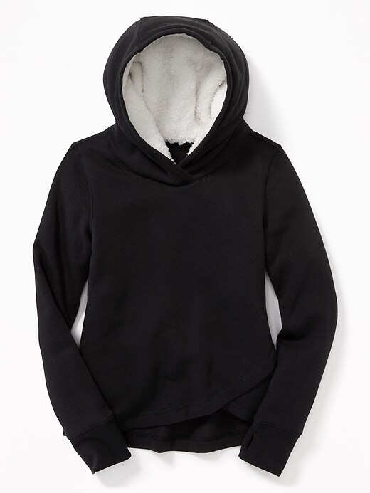 View large product image 1 of 3. Wrap-Hem Pullover Hoodie for Girls