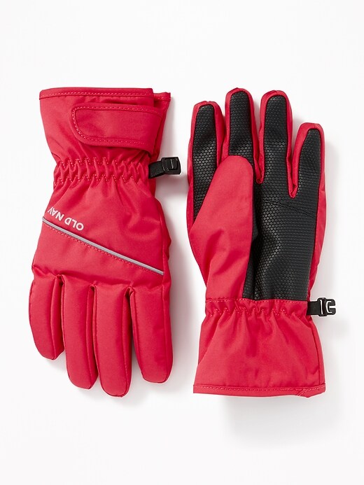 View large product image 1 of 1. Water-Resistant Snow Gloves for Girls