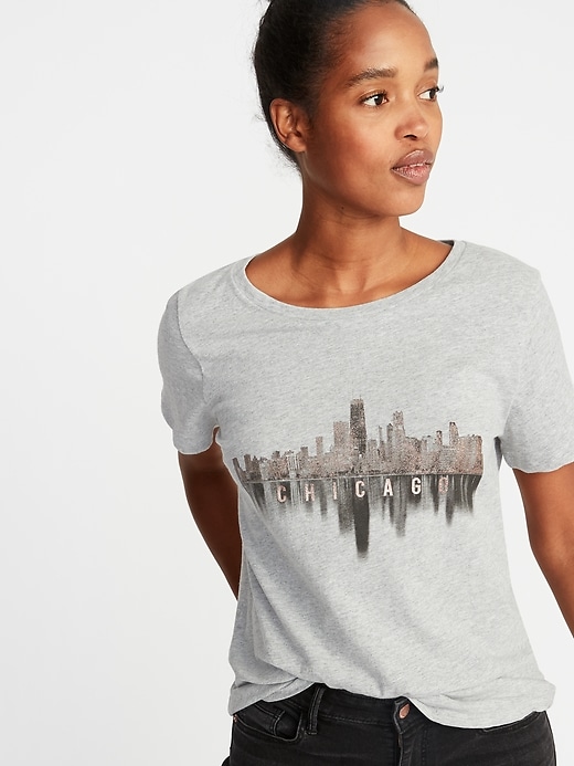 View large product image 1 of 1. Chicago Graphic Tee For Women