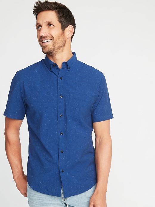View large product image 1 of 1. Slim-Fit Built-In Flex Everyday Textured Shirt