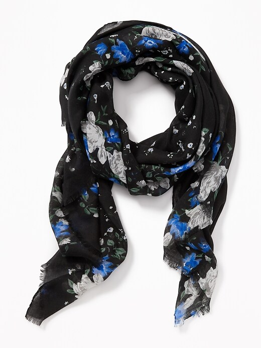 View large product image 2 of 2. Printed Gauze Scarf for Women