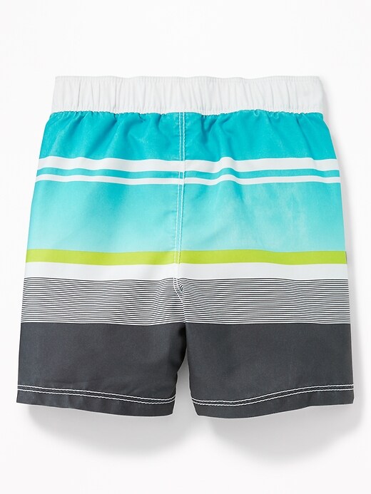 View large product image 2 of 2. Multi-Color Striped Swim Trunks for Toddler Boys