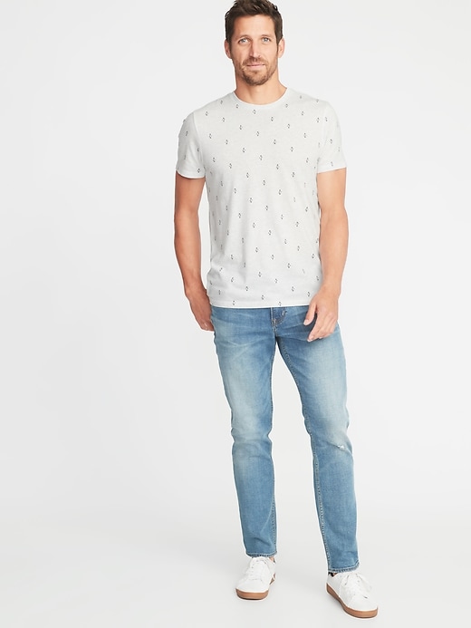 Image number 3 showing, Soft-Washed Printed Crew-Neck T-Shirt for Men