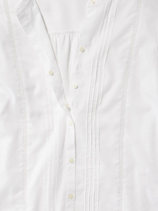 Image number 6 showing, Ruffled-Shoulder Plus-Size No-Peek Shirt