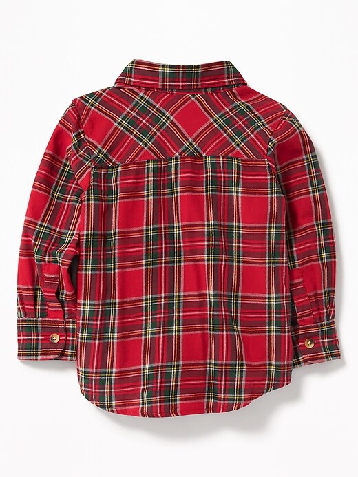 View large product image 2 of 4. Plaid Pocket Shirt for Toddler Boys