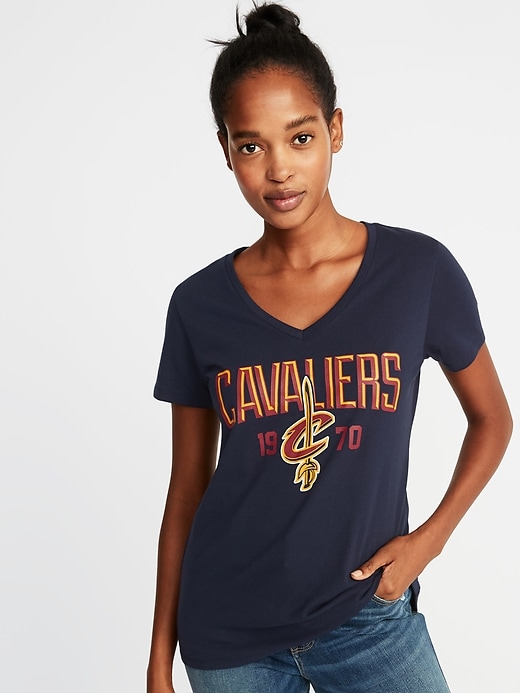 View large product image 1 of 1. NBA&#174 Team-Graphic V-Neck Tee for Women