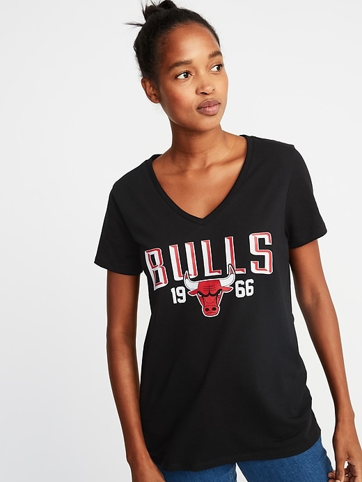 View large product image 1 of 1. NBA&#174 Team-Graphic V-Neck Tee for Women