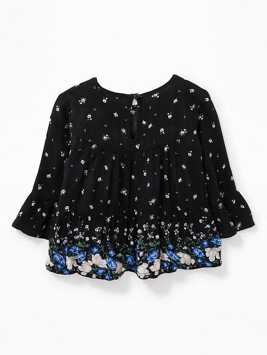 View large product image 2 of 4. Crinkle-Gauze Flutter-Sleeve Top for Toddler Girls