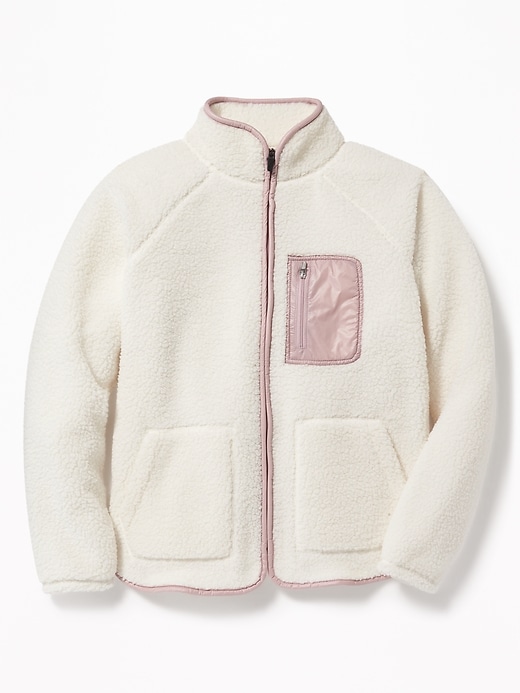 View large product image 1 of 2. Go-Warm Sherpa Zip Jacket for Girls