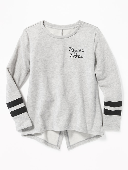 View large product image 1 of 2. Graphic Vented-Back Sweatshirt for Girls