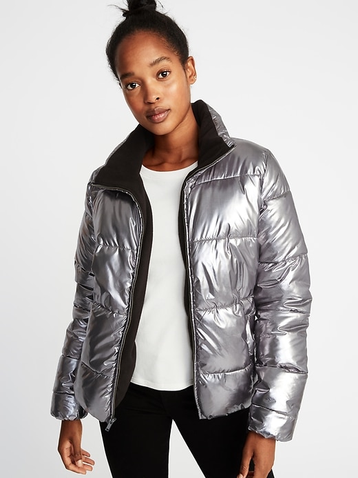Image number 1 showing, Metallic Frost-Free Jacket for Women