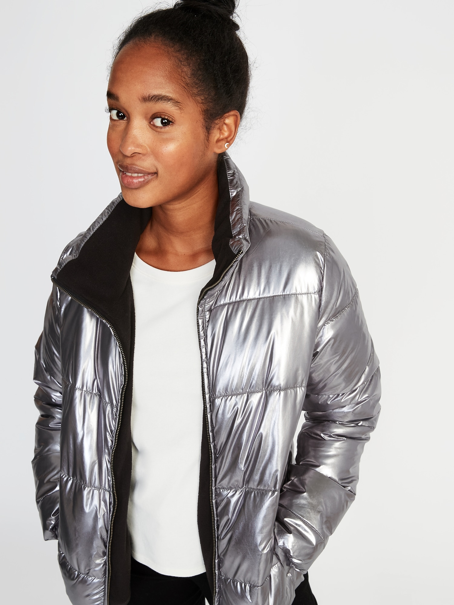 Buy Silver Jackets & Coats for Women by Fort Collins Online | Ajio.com