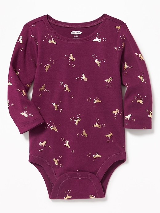 View large product image 1 of 1. Printed Crew-Neck Bodysuit for Baby