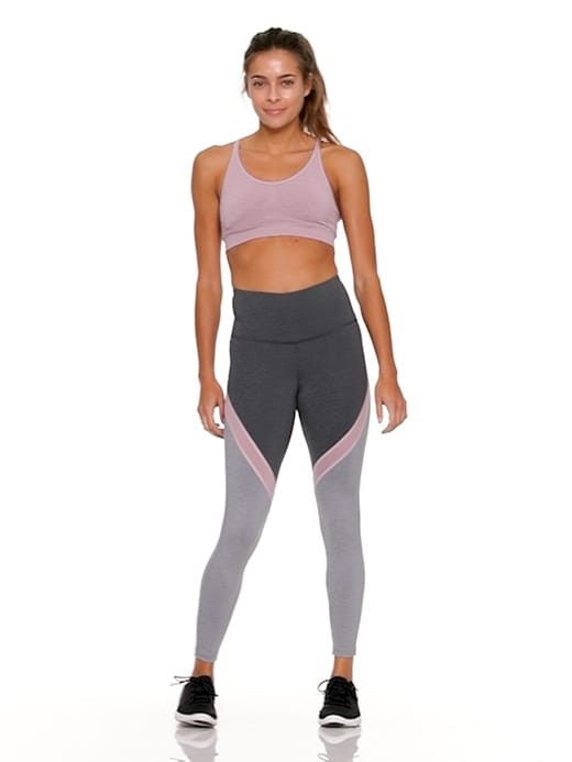 High-Rise Color-Block 7/8-Length Elevate Compression Leggings for