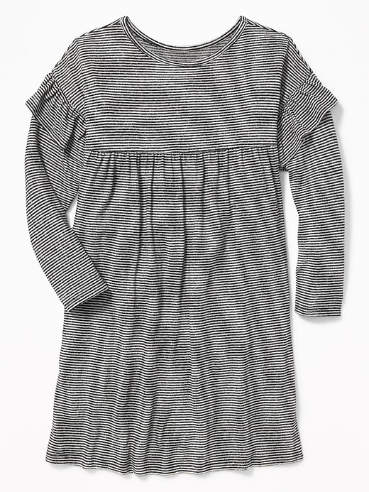 View large product image 1 of 1. Plush-Knit Ruffle-Trim Swing Dress for Girls